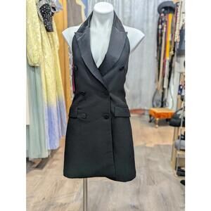 Zara Halter Tuxedo Dress